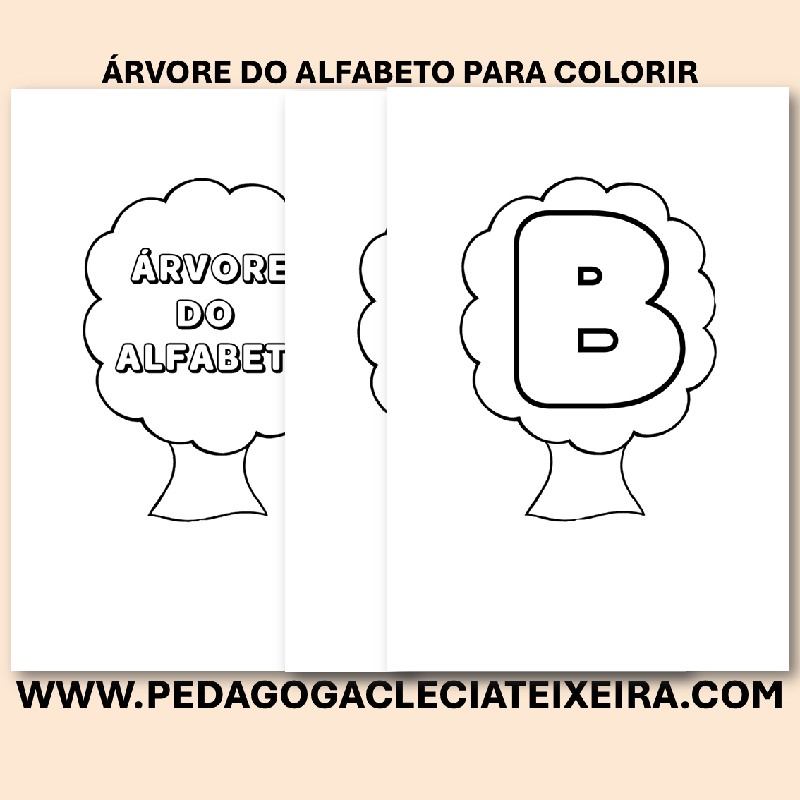 Árvore do alfabeto para colorir