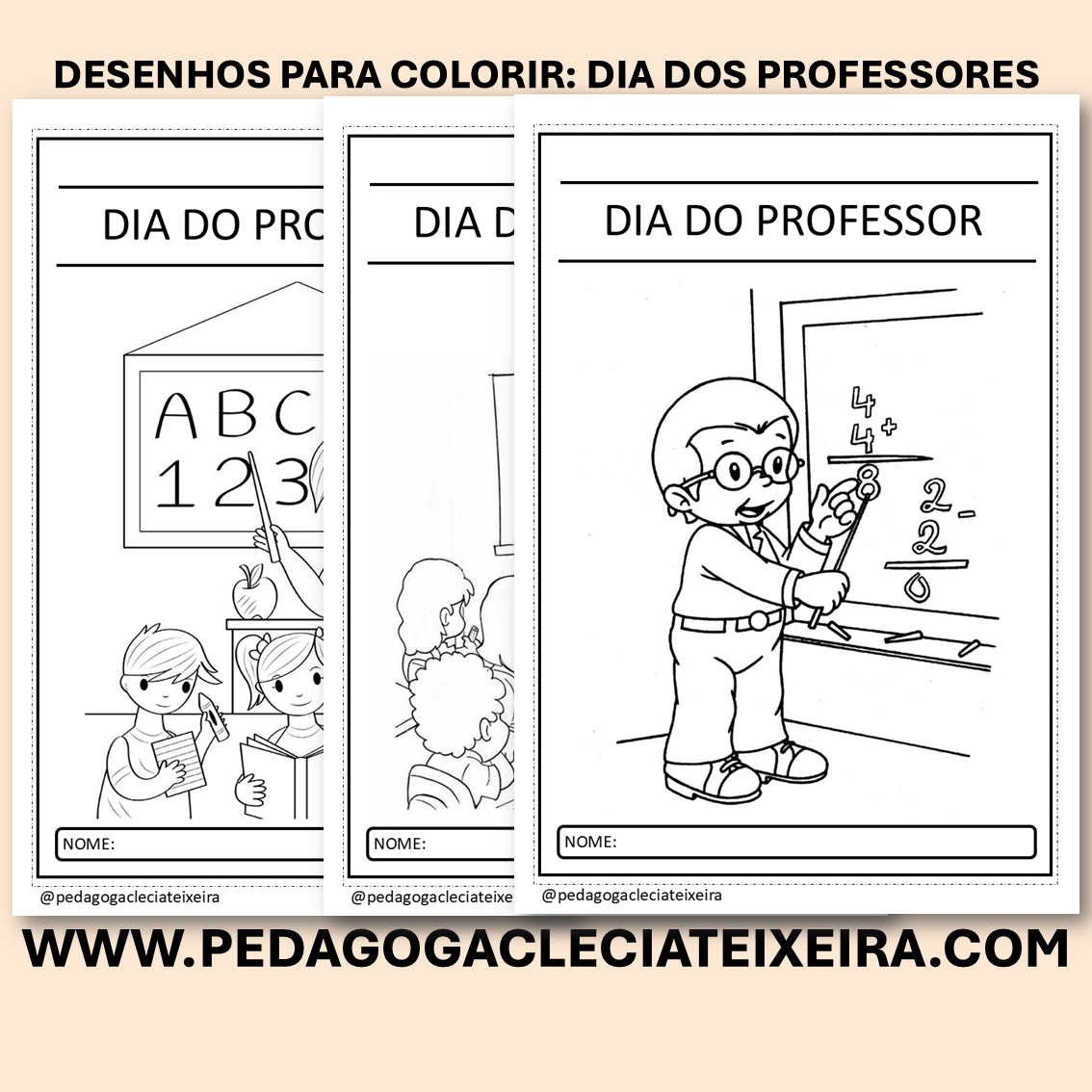 Desenhos para colorir: Dia dos professores