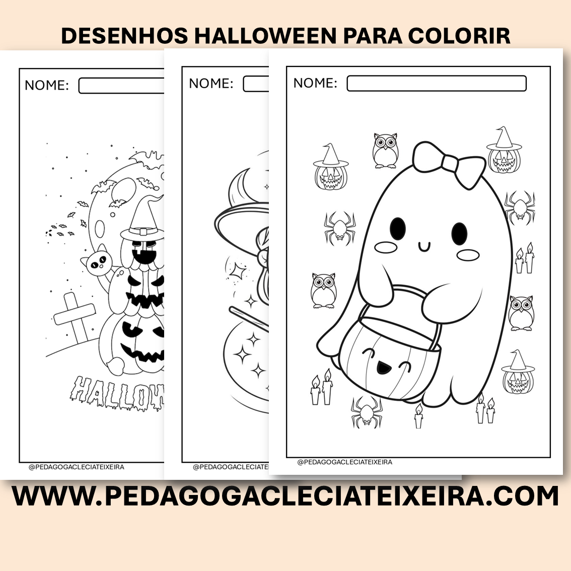 Desenhos halloween para colorir