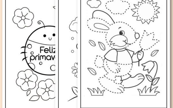 Desenhos para Colorir de Primavera