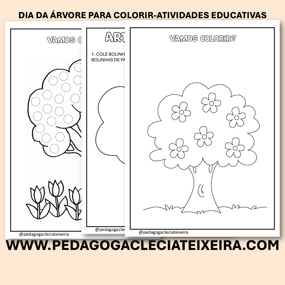 Dia da Árvore para Colorir-Atividades Educativas