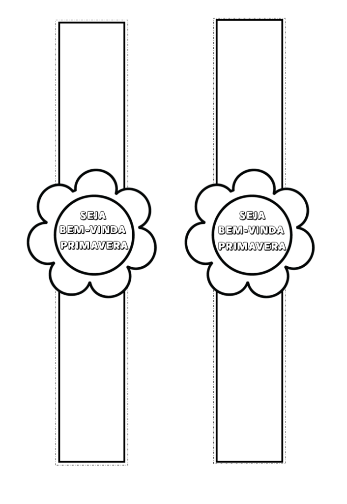 Bracelete da primavera para colorir