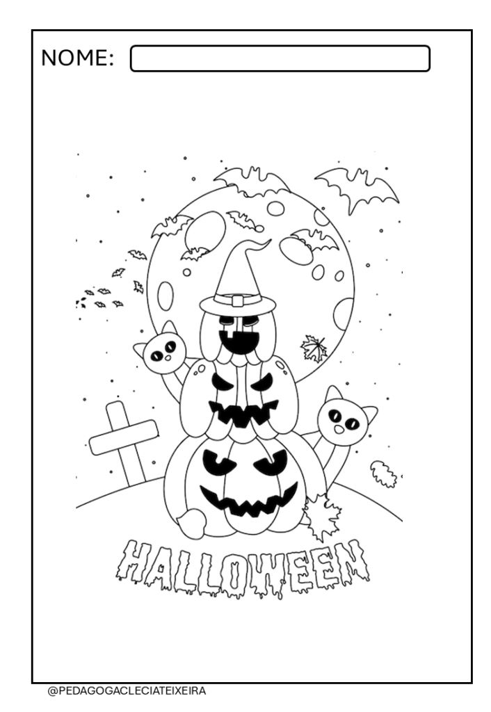 Desenhos halloween para colorir