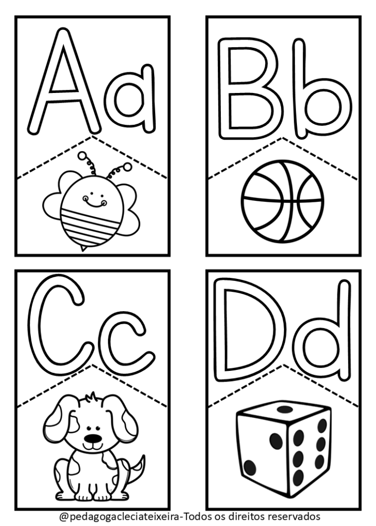 Jogo das letras do alfabeto para alfabetização