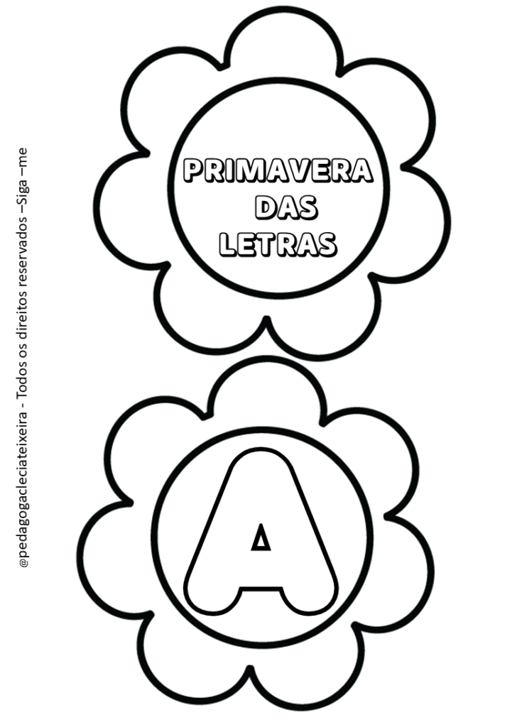 Alfabeto de primavera: flores com letras Em PDF