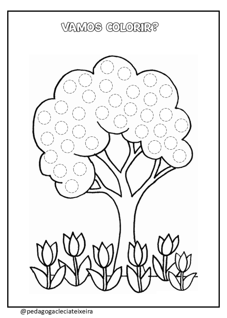 Dia da Árvore para Colorir-Atividades Educativas