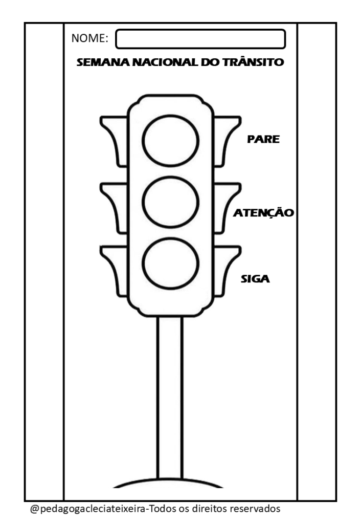 Desenhos do dia do trânsito