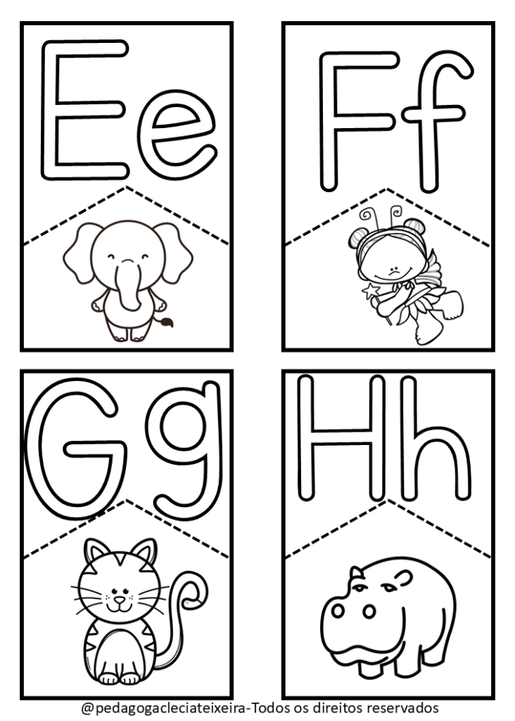 Jogo das letras do alfabeto para alfabetização