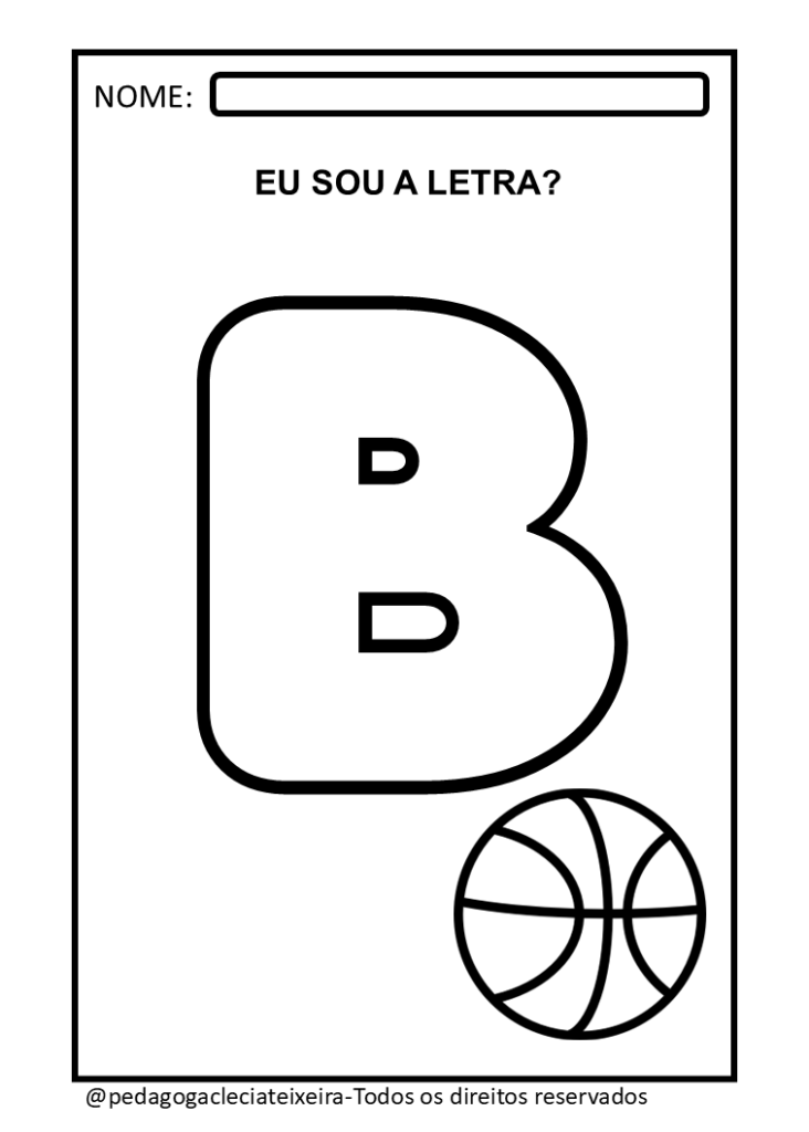 Letras do alfbeto para imprimir