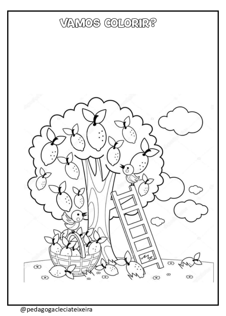 Dia da Árvore para Colorir-Atividades Educativas