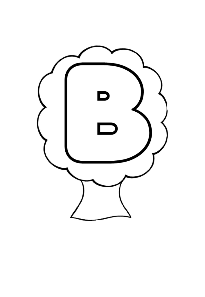 Árvore do alfabeto para colorir