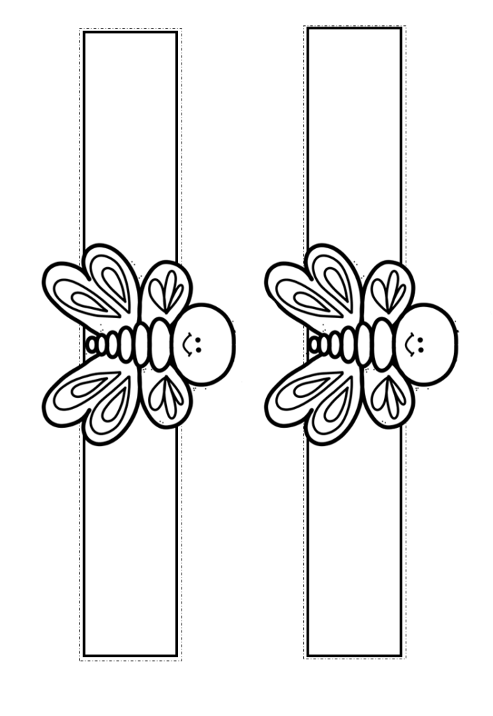 Bracelete da primavera para colorir