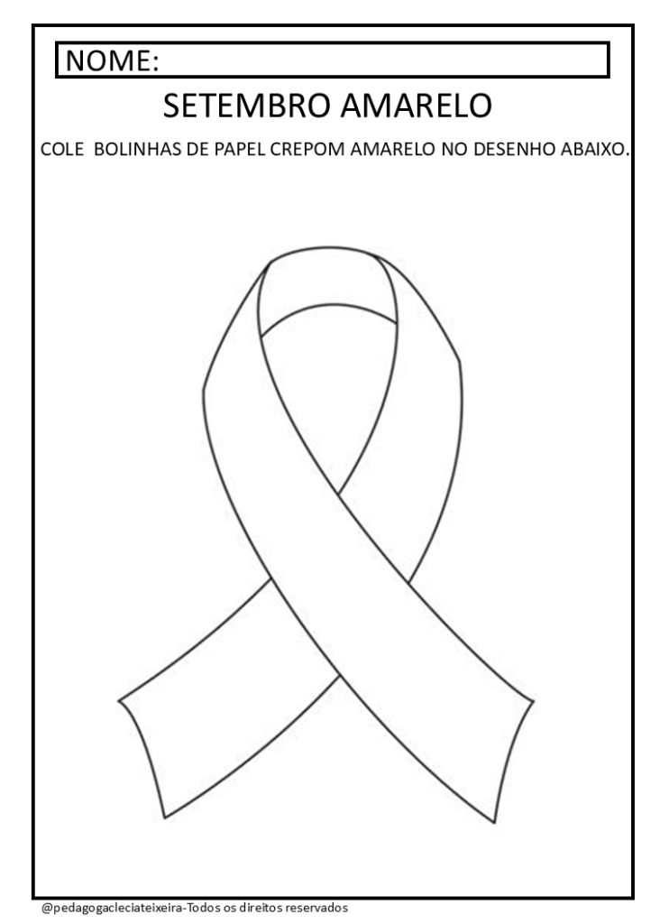 Desenhos do Setembro Amarelo para Colorir