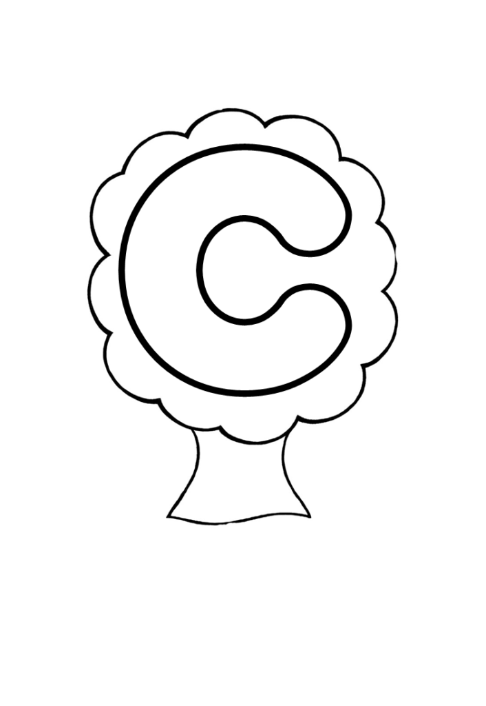 Árvore do alfabeto para colorir