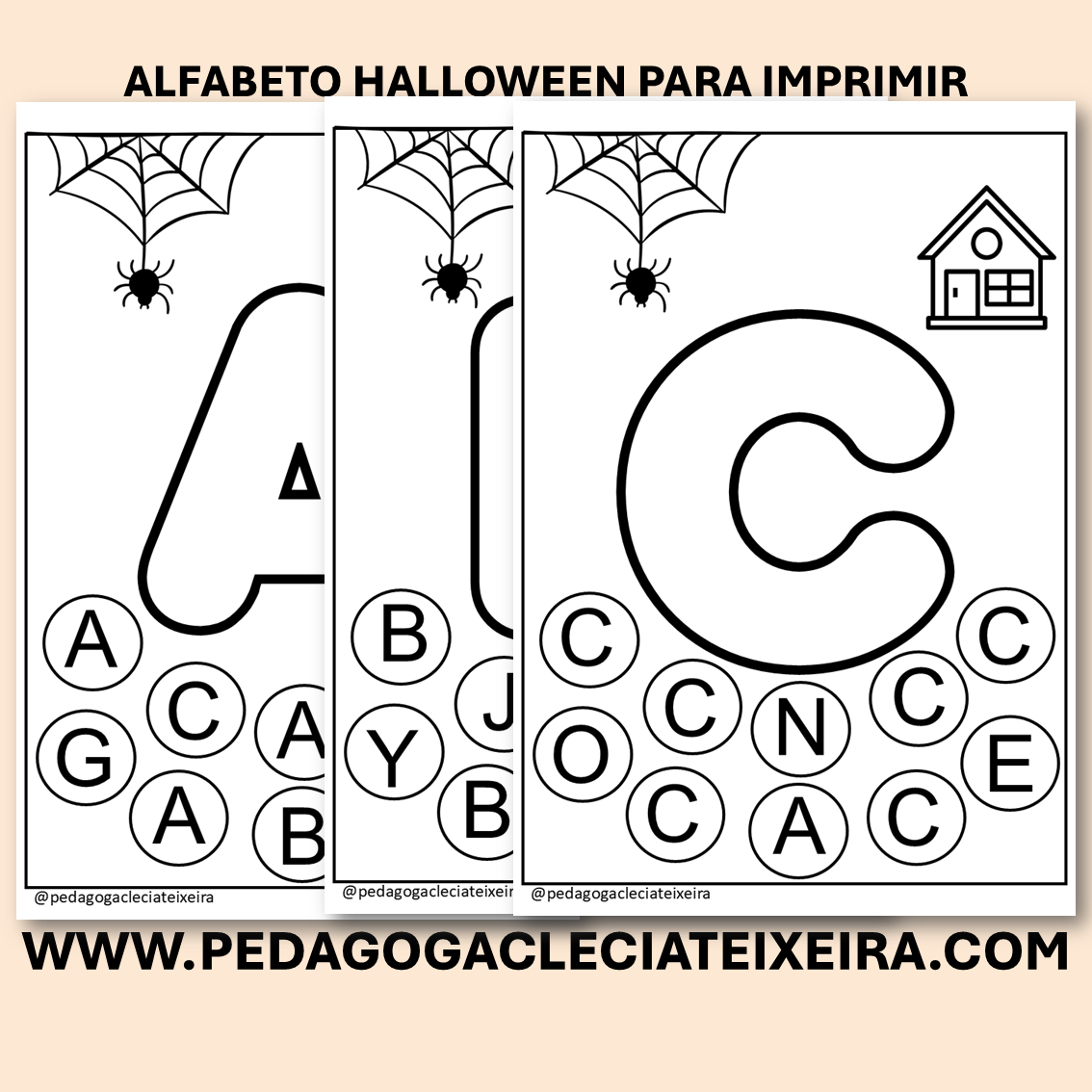Alfabeto halloween para imprimir