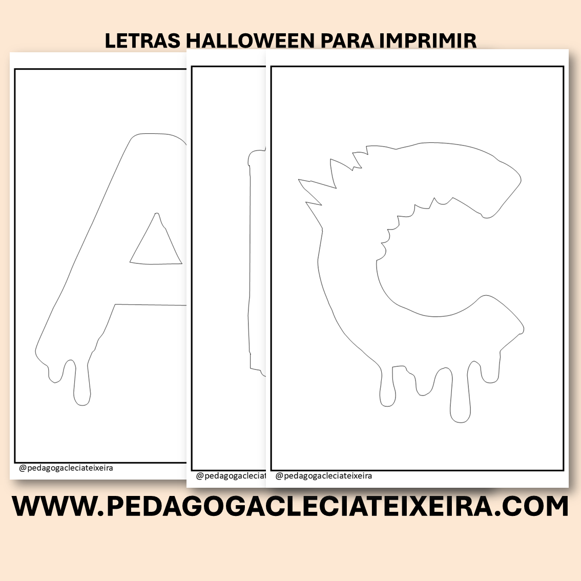 Letras halloween para imprimir
