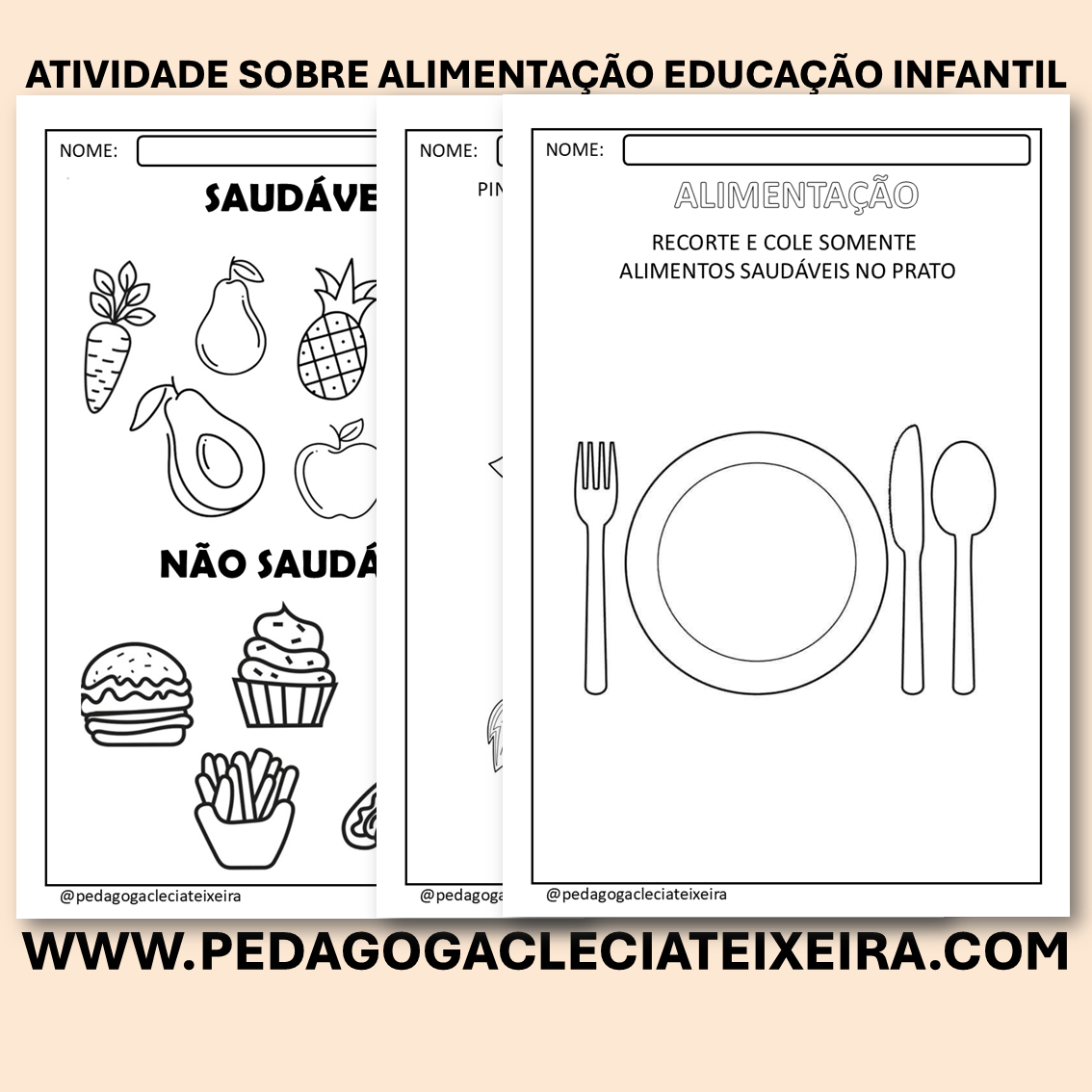 Atividade sobre alimentação educação infantil