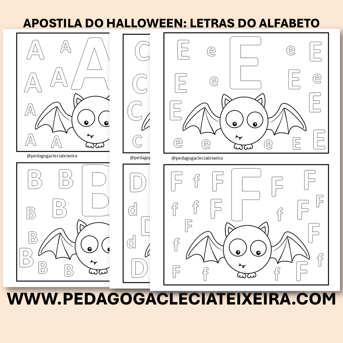 Apostila do halloween: letras do alfabeto