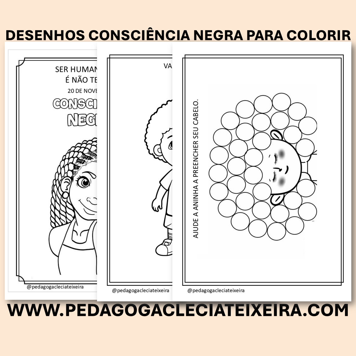 Desenhos Consciência Negra para Colorir