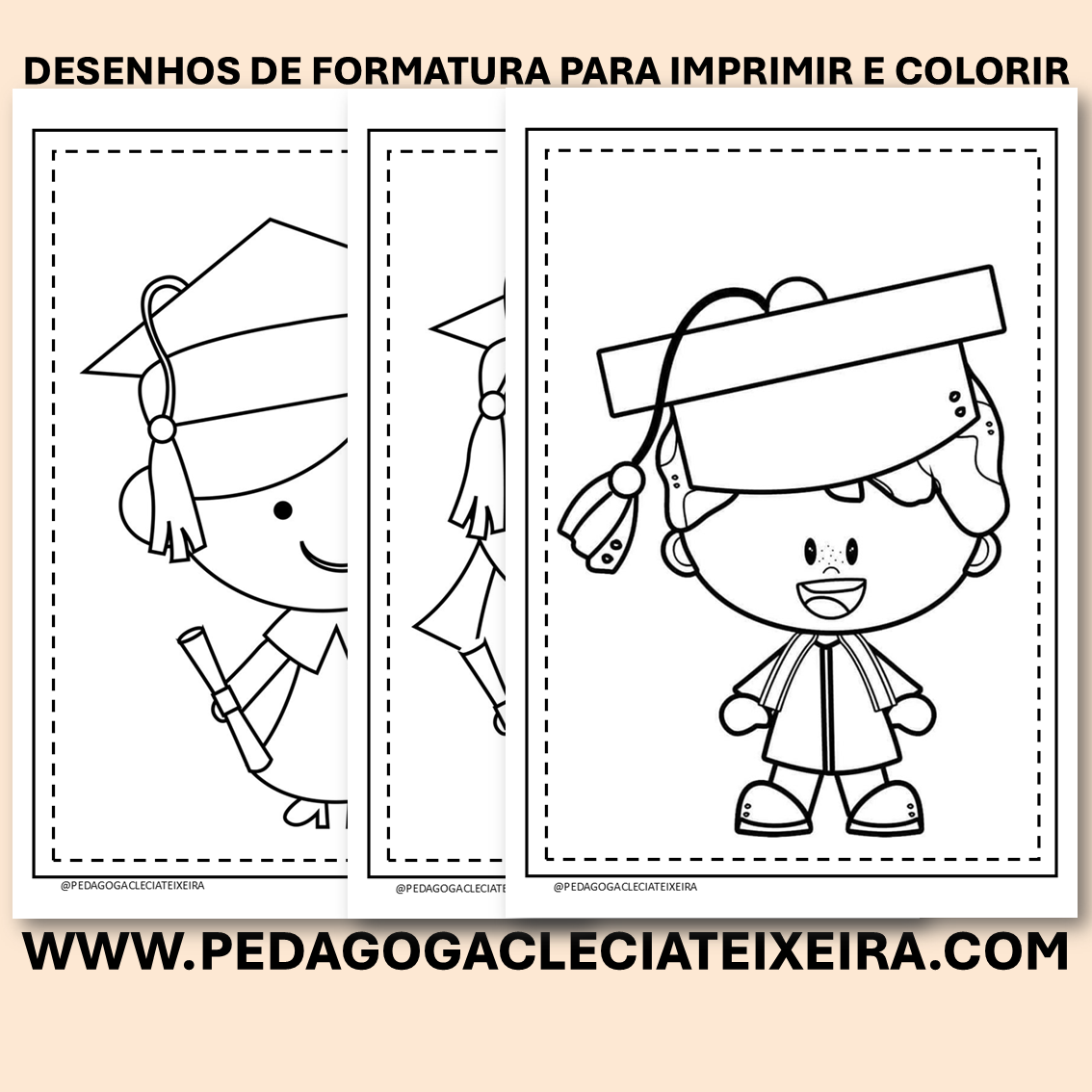 Desenhos de formatura para imprimir e colorir