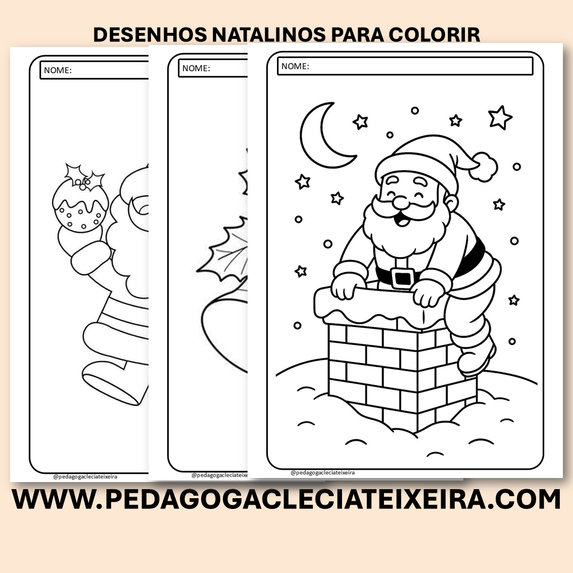 Desenhos natalinos para colorir