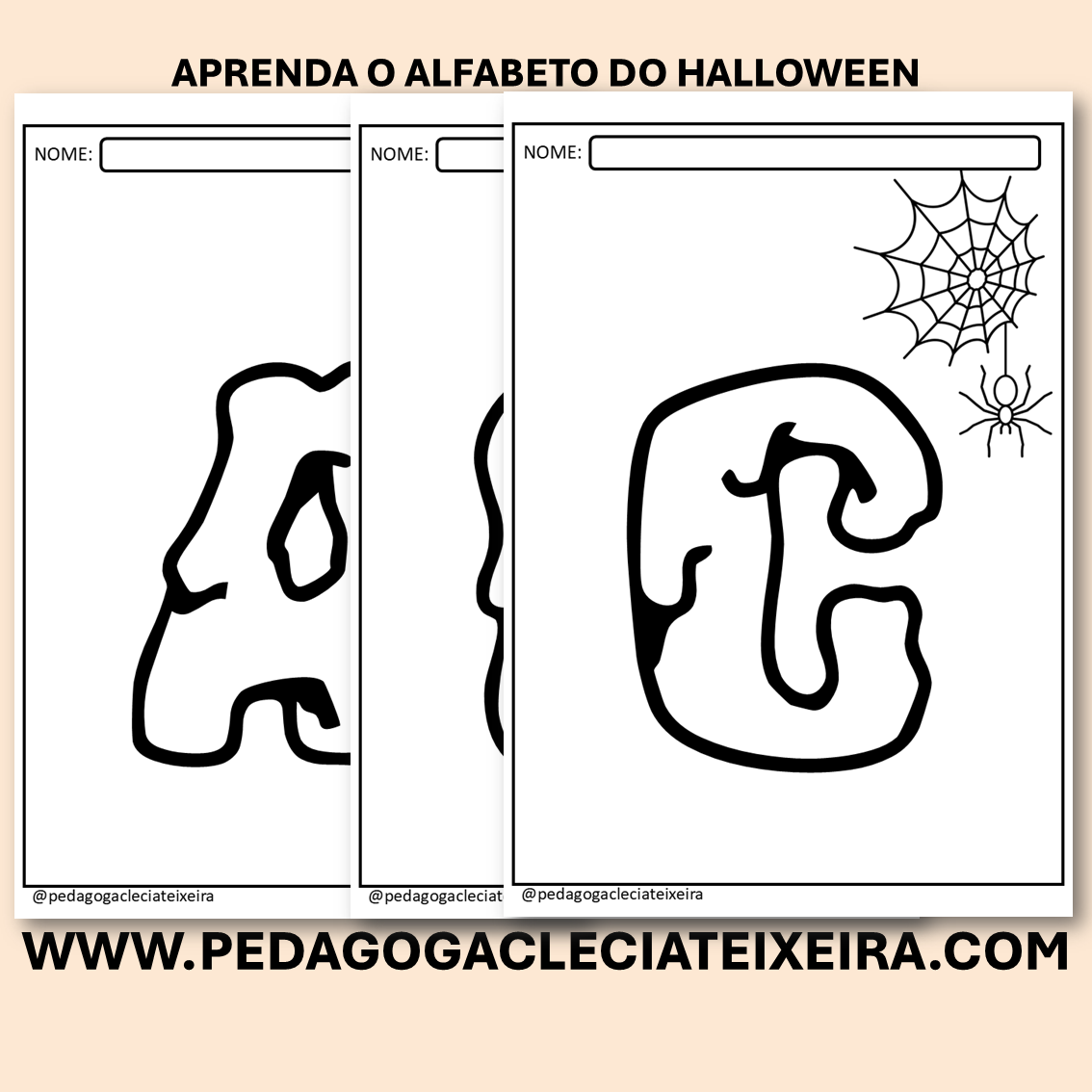 Aprenda o alfabeto do halloween