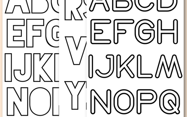 Moldes de letras grandes de A A Z para imprimir