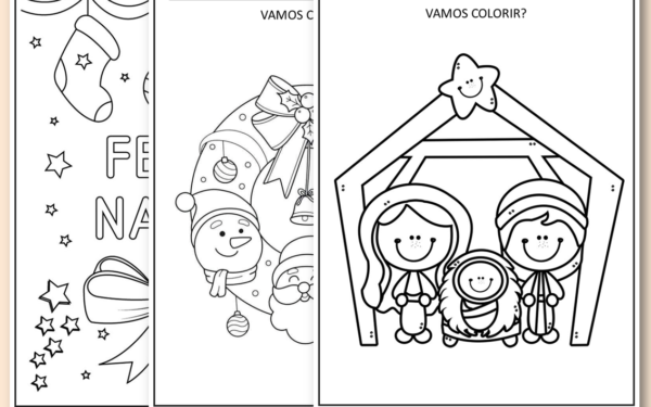 Desenhos de natal para imprimir e colorir