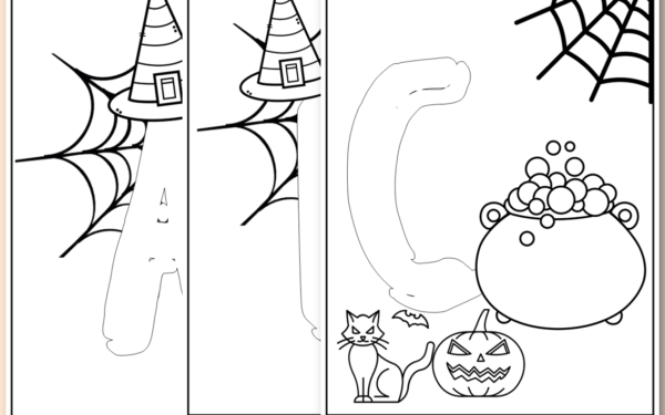 Alfabeto de halloween para imprimir EM PDF
