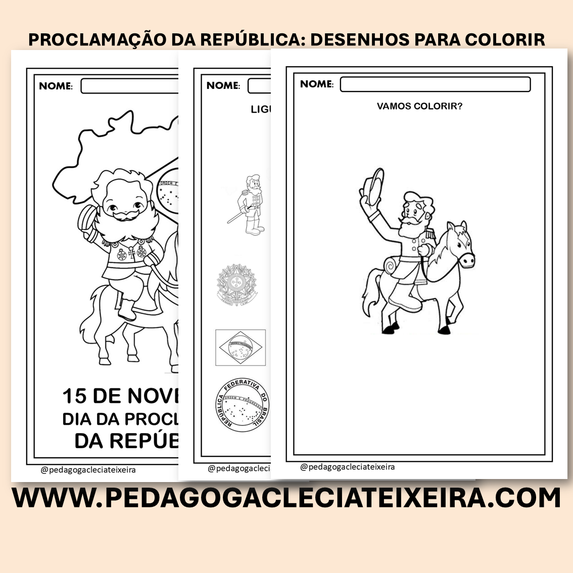 Proclamação da república: desenhos para colorir