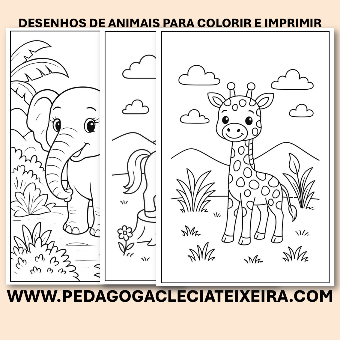 Desenhos de animais para colorir e imprimir
