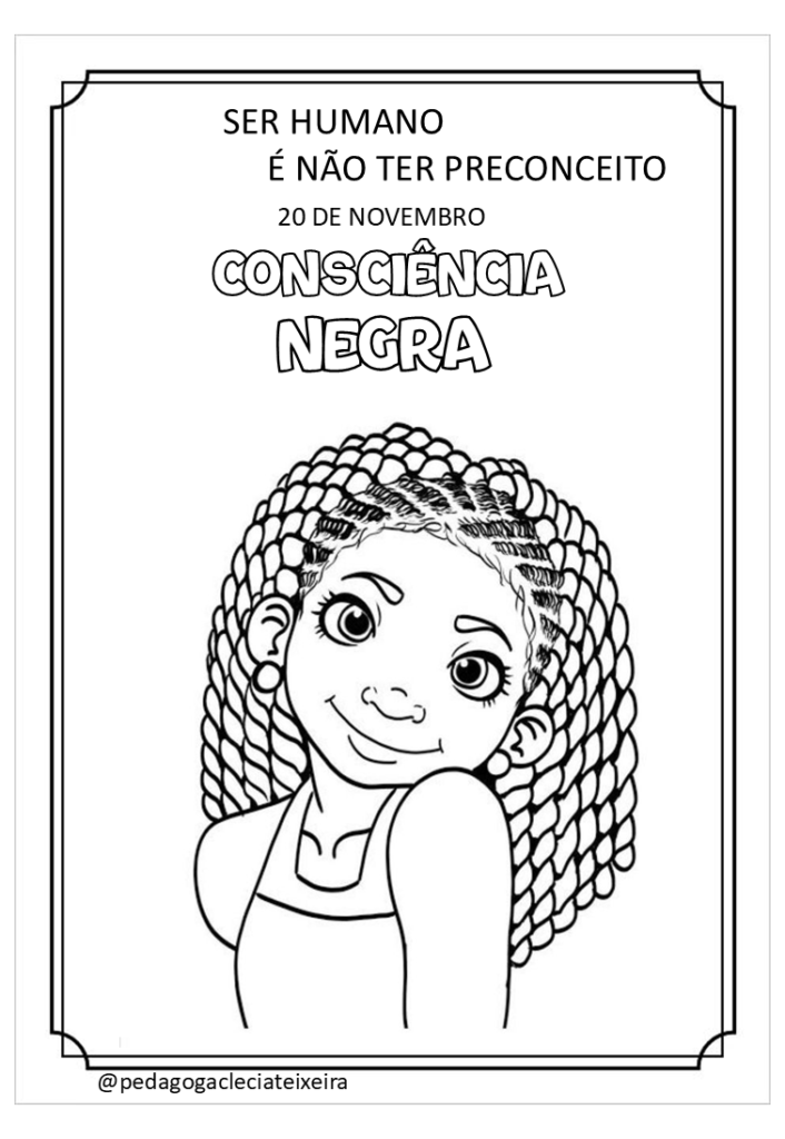 Desenhos Consciência Negra para Colorir