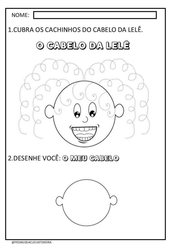 O cabelo de lelê atividade