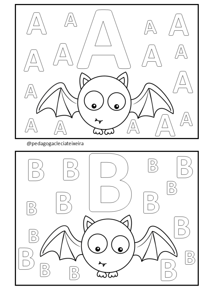 Apostila do halloween: letras do alfabeto