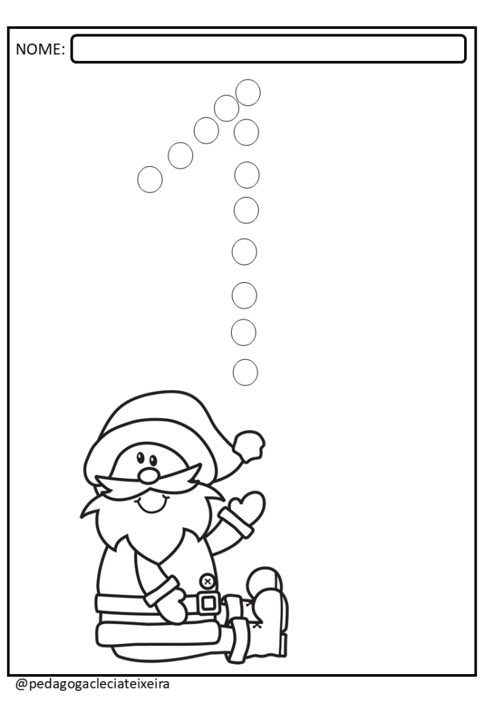 Atividades com números para o natal