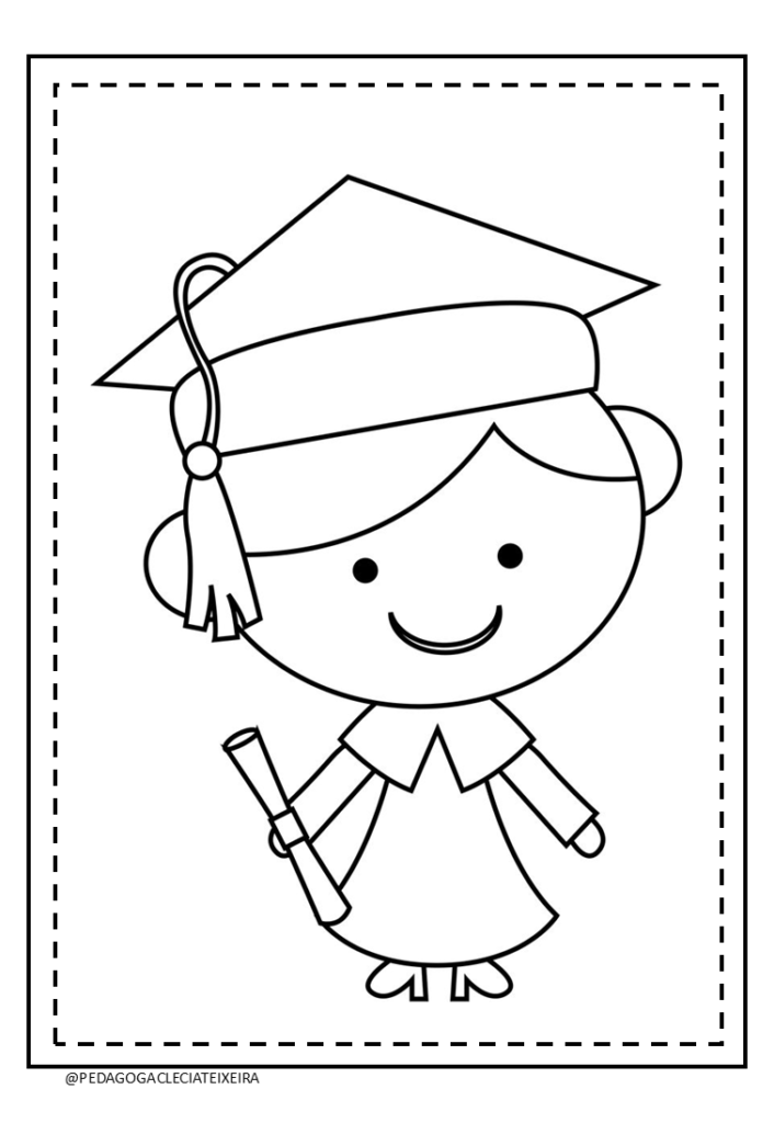 Desenhos de formatura para imprimir e colorir