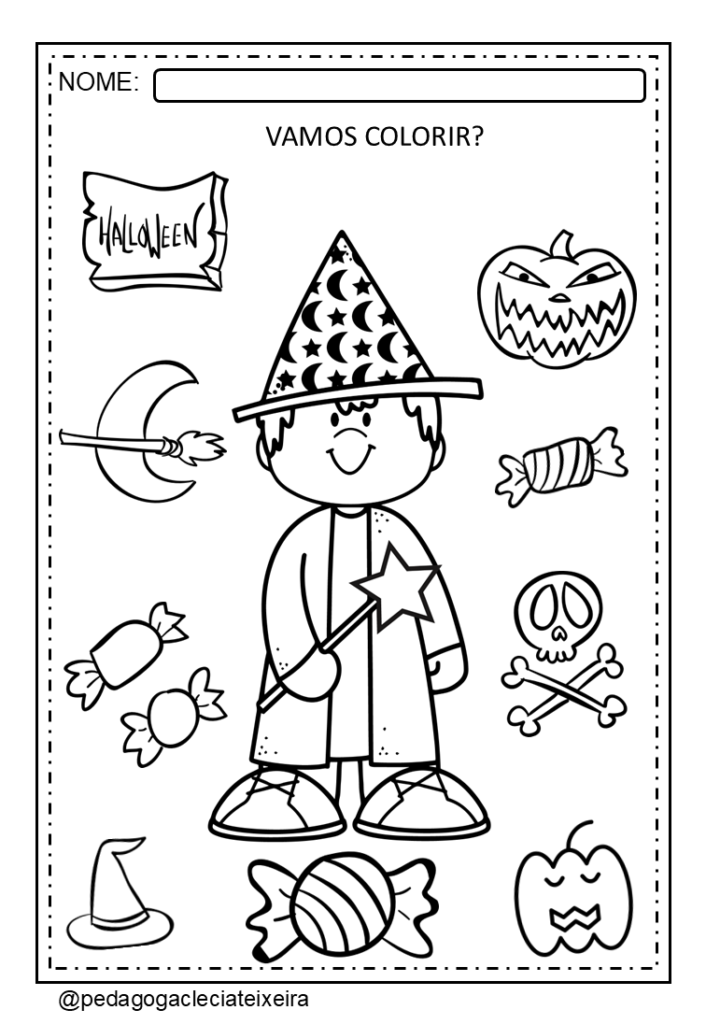 Desenhos halloween para pintar