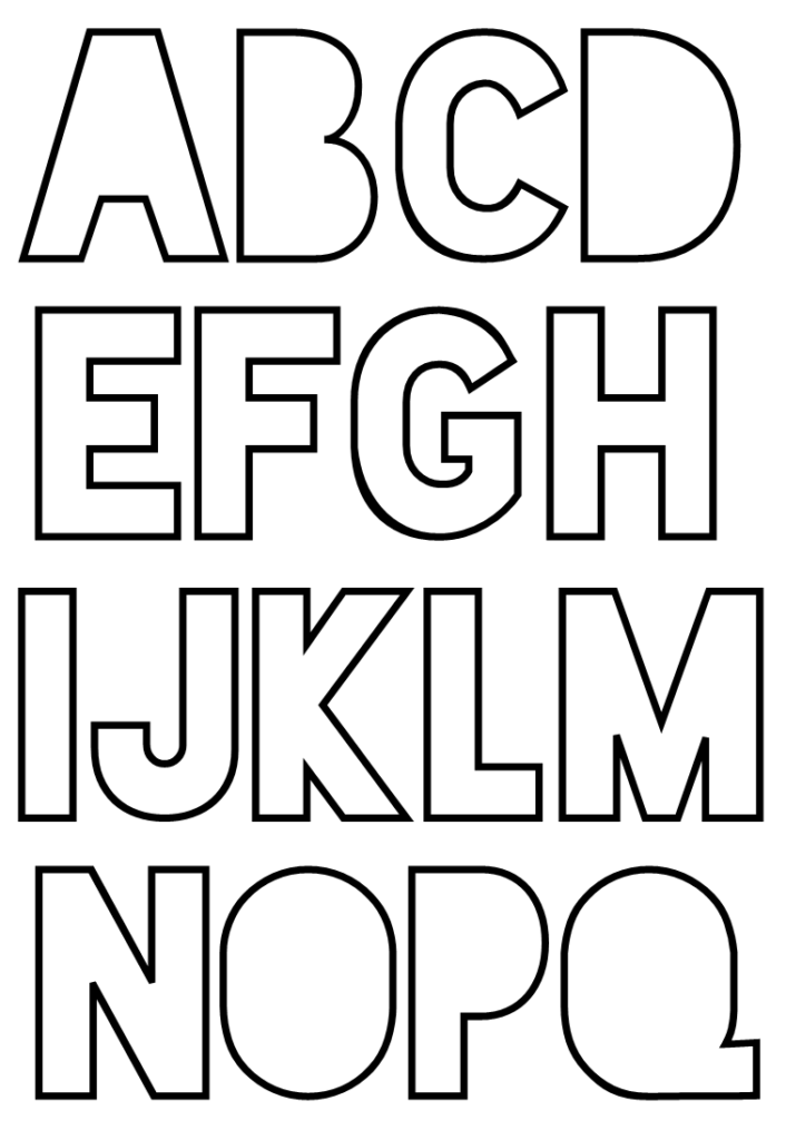 Moldes de letras grandes de A A Z para imprimir