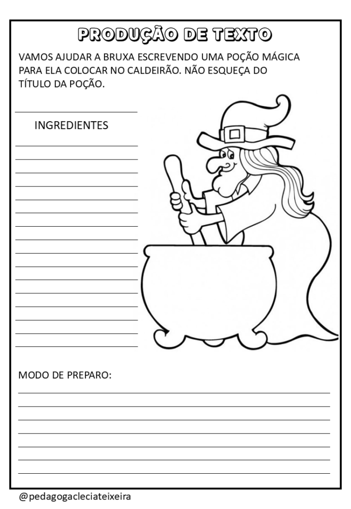 Produção de texto sobre Halloween