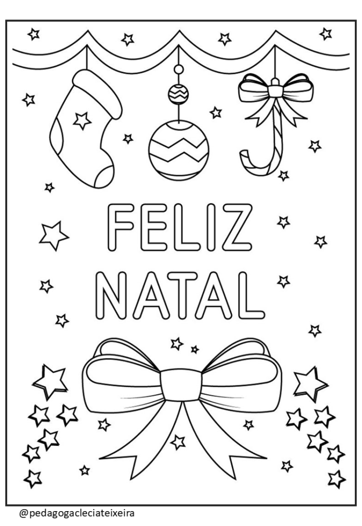 Desenhos de natal para imprimir e colorir