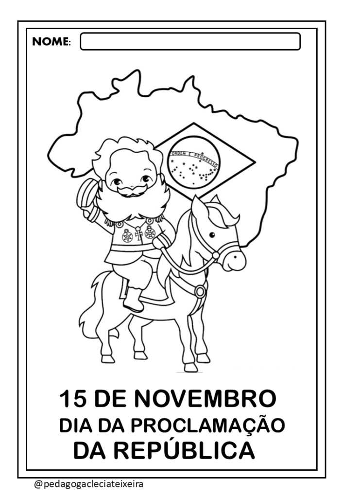 Proclamação da república: desenhos para colorir