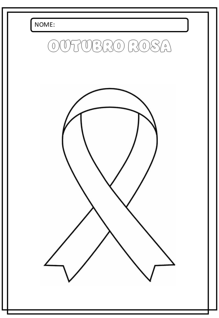 Desenhos Outubro Rosa para colorir e imprimir