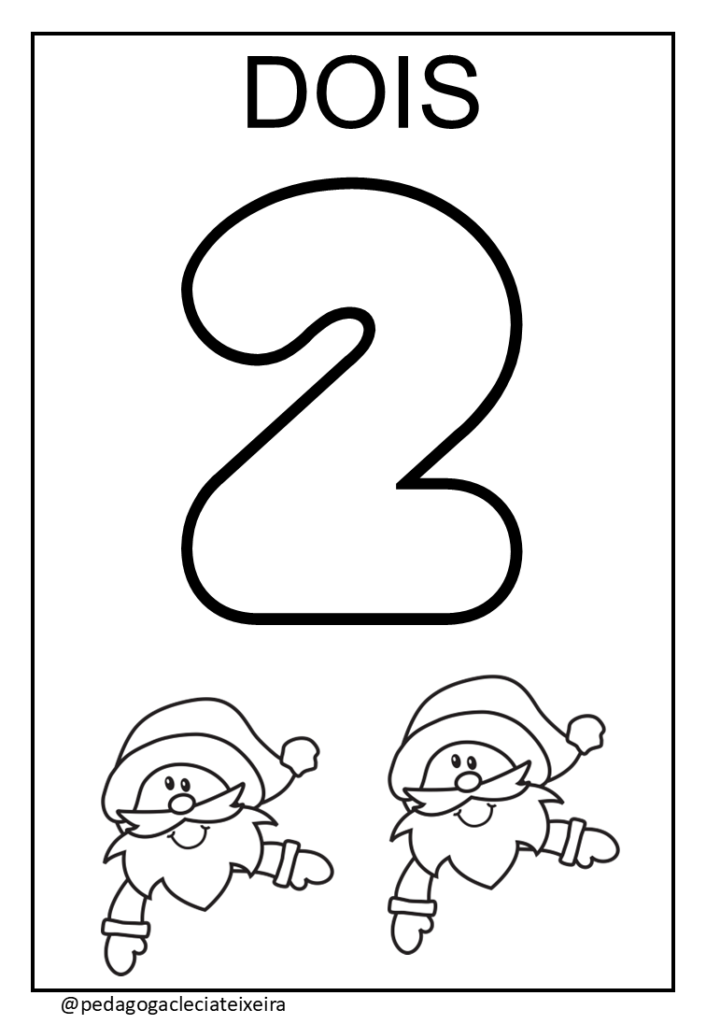 Atividade números natal para educação infantil