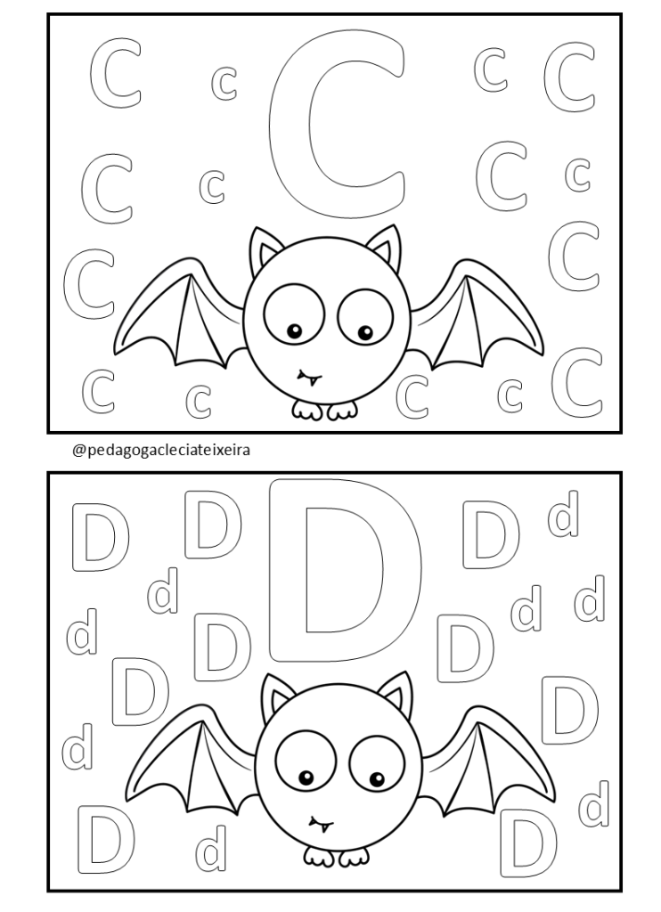 Apostila do halloween: letras do alfabeto