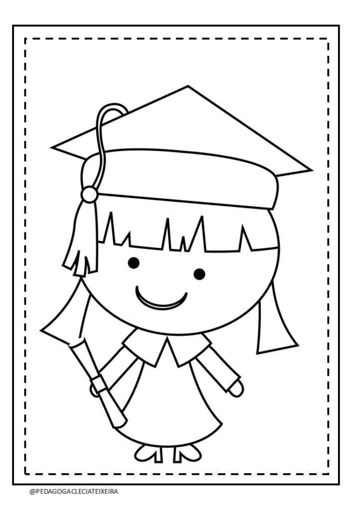 Desenhos de formatura para imprimir e colorir