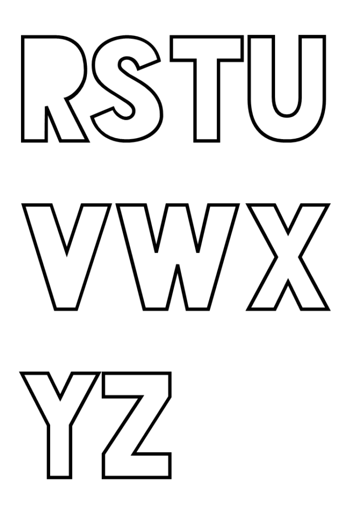 Moldes de letras grandes de A A Z para imprimir