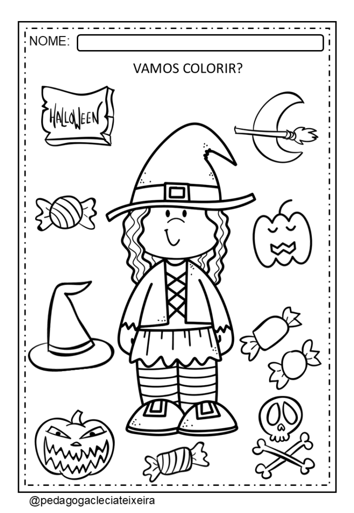 Desenhos halloween para pintar