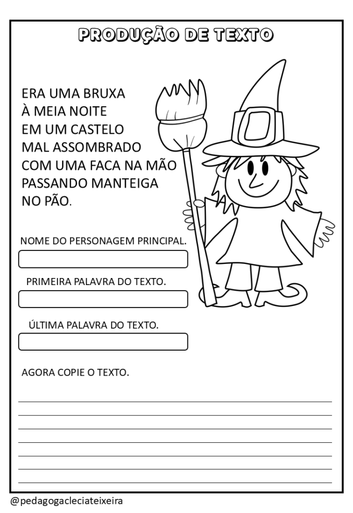 Produção de texto sobre Halloween