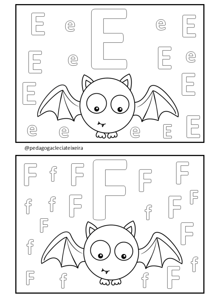 Apostila do halloween: letras do alfabeto