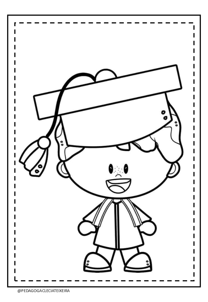 Desenhos de formatura para imprimir e colorir